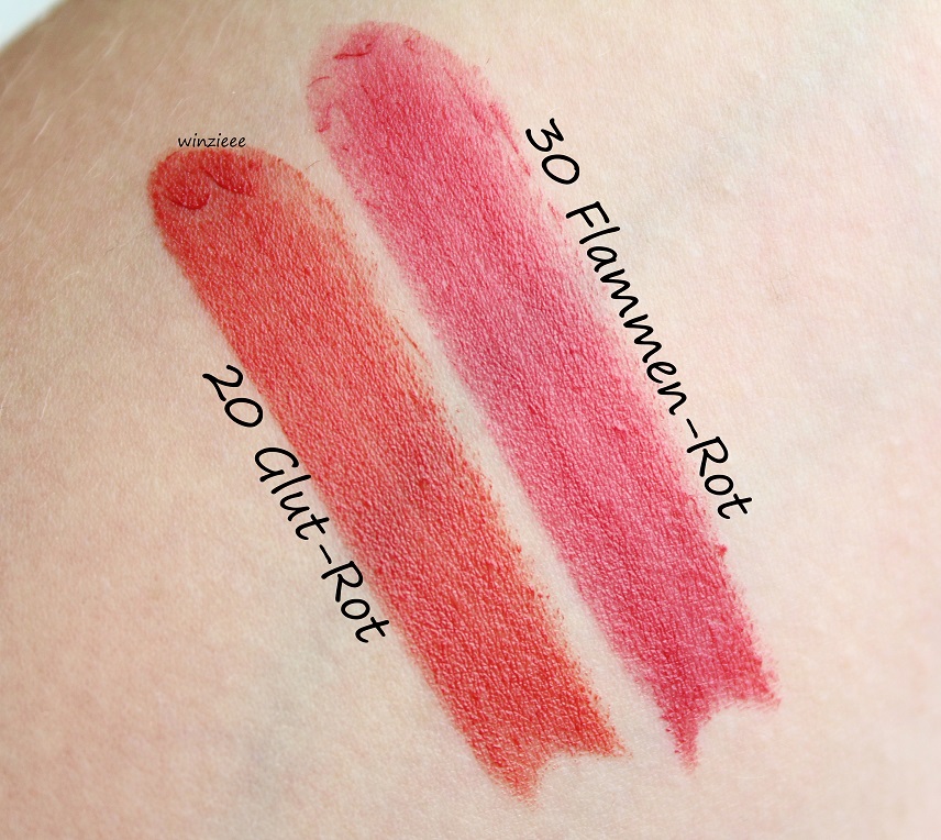 alverde Lippenstift LE Swatches